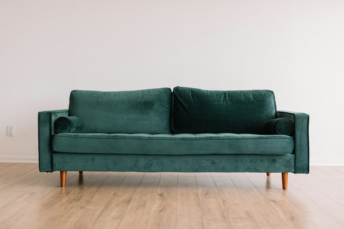 Sofa and furniture ready for appliance and furniture collection in Colchester